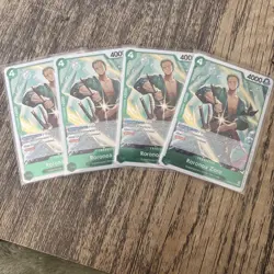Bandai One Piece CCG Roronoa Zoro PRB02-006 Character PLAYSET x4 - Image 1