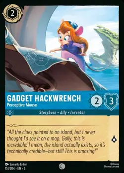 Gadget Hackwrench - Perceptive Mouse Foil (151) Azurite Sea Disney Lorcana - Image 1