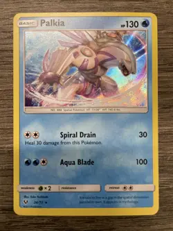 Palkia 24/73 Holo Shining Legends Pokemon TCG Card NM - Image 1