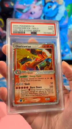 PSA 9 Charizard ex 105/112 Fire Red & Leaf Green Holo Pokemon Card - Image 2