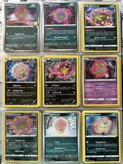 Pokemon Card Species Set Lot - 9x Unique Cards / Spiritomb Family - Image 1