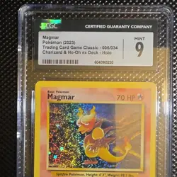 Pokemon TCG Magmar 006/034 Trading Card Game Classic Collection Holo CGC 9 2023 - Image 1