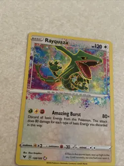 Pokemon TCG SWSH Rayquaza Card 138/185 Amazing Rare Vivid Voltage - Image 4