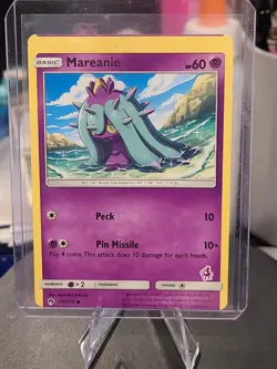 ERROR MISCUT Card Mareanie - (Mewtwo Stamped) 105/214 Pokemon Battle Academy NM - Image 1