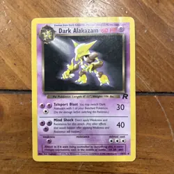 Dark Alakazam 18/82 Team Rocket Regular Rare Pokemon Card MP - Image 1