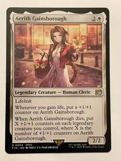 Aerith Gainsborough 4 Rare FINAL FANTASY Magic: The Gathering Near Mint - Image 1