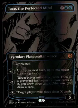 1x Foil Jace, the Perfected Mind (Oil Slick Raised Foil) - Phyrexia: All Will Be - Image 1