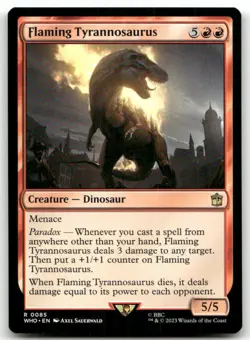 Flaming Tyrannosaurus #85 (NM) Doctor Who WHO Magic MTG - Image 1