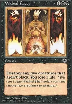 Light Play, English MTG Regular Wicked Pact Portal Magic the Gathering - Image 1