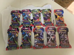 Pokemon TCG Phantasmal Flames & Destined Rivals Sleeved Booster Lot 10 - Image 1