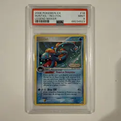 Pokemon Huntail EX Legend Maker Reverse Holo Rare #18 - Image 1