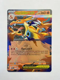 Pokemon Mega Charizard Y ex 030 Mega Evolution Black Star Promo Near Mint Holo - Image 1