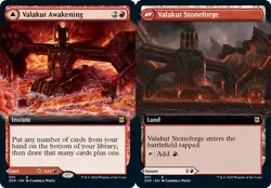 Moderate Play, English MTG Foil Valakut Awakening // Valakut Stoneforge - Foil - - Image 1