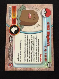 Pokemon Diglett #50 from Topps Chrome in LP+ condition! - Image 2
