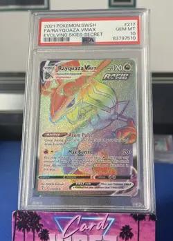 Rayquaza Vmax #217 2021 Pokemon Sword & Shield Evolving Skies PSA 10 - Image 1