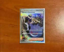 Pokemon TCG. Mortys Conviction 211/162 Temporal Forces Illustration Full Art - Image 1