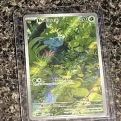 Pokemon Bulbasaur 166/165 Illustration Rare Full Art Holo Scarlet & Violet 151 - Image 1