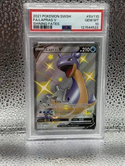 Pokemon Lapras V SV110/SV122 Shining Fates Shiny Holo Rare Full Art PSA 10 - Image 1