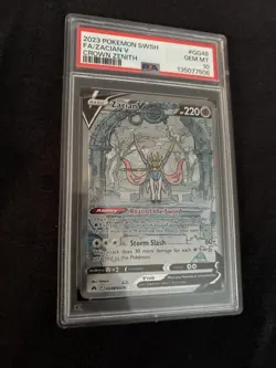 2023 POKEMON SWORD & SHIELD CROWN ZENITH #GG48 FULL ART/ZACIAN V PSA 10 - Image 4