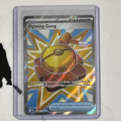 Pokemon Fighting Gong Trainer Ultra Rare Holo 168/132 Me01: Mega Evolution Eng - Image 1