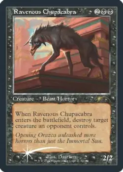 Moderate Play, English MTG Foil Ravenous Chupacabra (Retro Frame) - Open House P - Image 1