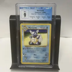 Pokemon 1999 Base Set Shadowless Wartortle 42/102 CGC 9 Mint - Image 1