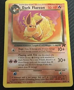 2000 Pokemon Dark Flareon Lightly Played No.35 (Non Holo) - Image 1