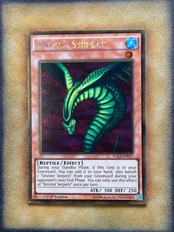 Yugioh Sinister Serpent PGL2-EN027 Gold Rare 1st Ed LP - Image 1