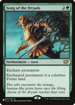 Light Play, English MTG Regular Song of the Dryads - The List Mystery Booster / - Image 1