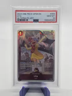 2024 ONE PIECE OP09 EMPERORS IN THE NEW WORLD #002 UTA ALTERNATE ART PSA 10 - Image 1