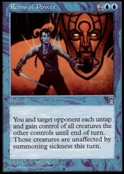 Light Play, English MTG Regular Reins of Power Stronghold Magic the Gathering - Image 1