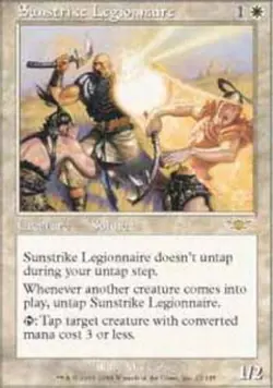 Moderate Play, English MTG Regular Sunstrike Legionnaire Legions Magic the Gathe - Image 1