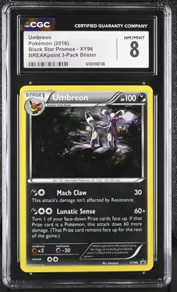 UMBREON XY Black Star Promo Breakpoint #XY96 CGC 8 Pokemon [Nostalgium] - Image 1