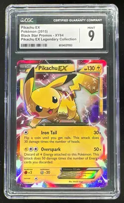 2015 Pokemon XY Black Star Promos #XY84 Pikachu Holo CGC 9 - Image 1
