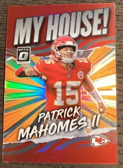 2021 Panini Donruss Optic Patrick Mahomes II My House Silver Holo Prizm Chiefs - Image 1