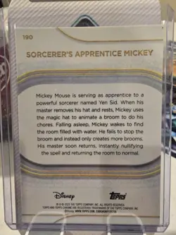 2025 Topps Chrome Disney Sorcerer's Apprentice Mickey #190 Yellow Mini Diamonds - Image 2
