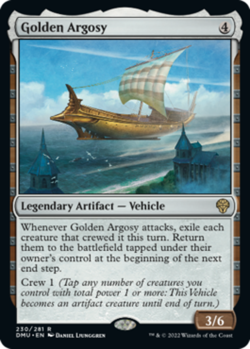 Moderate Play, English MTG Foil Golden Argosy - Foil Dominaria United Magic the - Image 1