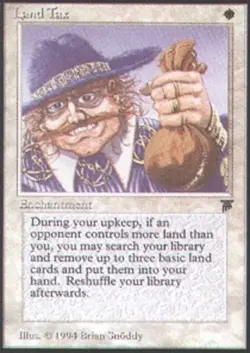 NM-Mint, English MTG Regular Land Tax Legends Magic the Gathering - Image 1