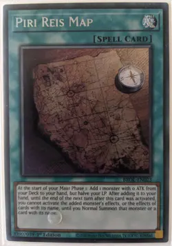YuGiOh Piri Reis Map Secret Rare 1st Edition BROL-EN023 NM - Image 1