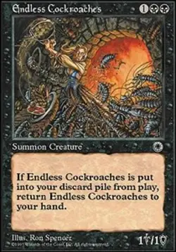Moderate Play, English MTG Regular Endless Cockroaches Portal Magic the Gatherin - Image 1