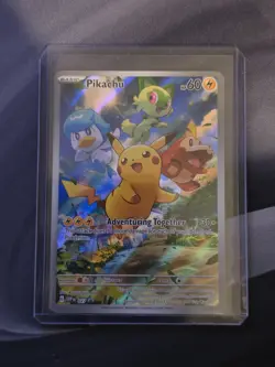 Pokemon Card TCG - Pikachu 027 Scarlet & Violet Black Star Promo Near Mint - Image 1