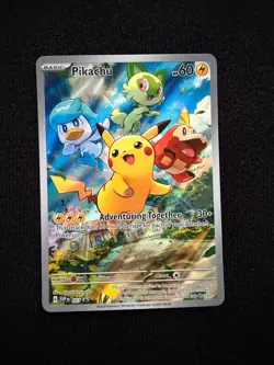 Pokemon Pikachu TCG SVP027 Scarlet Violet Black Star Promo Card - Image 1