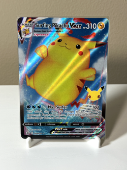 Surfing Pikachu VMAX 009/025 Celebrations Ultra Rare Holo 2021 Pokemon Card - Image 1