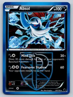 2013 Absol 67/116 Rare Pokemon Card Plasma Freeze Holo LP - Image 1