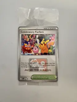 Pokemon Celebratory Fanfare Ace Trainer Promo Card 028 Mega Evolution 2025 - Image 1