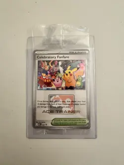 Pokemon Celebratory Fanfare Ace Trainer Promo Card 028 Mega Evolution 2025 - Image 3