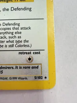 Clefairy 5/102 Holo Base Set Pokemon Card WOTC 1999 Vintage LP - Image 4