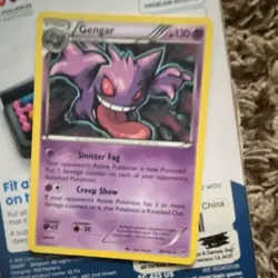 Gengar Pokemon TCG Card XY 60/162 130 HP Sinister Fog Creep Show Psychic - Image 1
