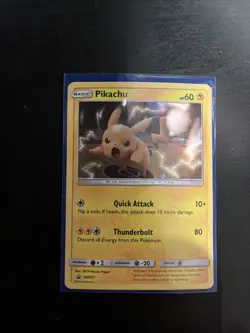 Pokemon Pikachu SM227 Holo Black Star Promo Card 2019 TCG English ENG - Image 1