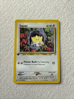 Togepi 51/111 Neo Genesis 1st Edition 2000 Pokemon Card Uncommon LP - Image 1